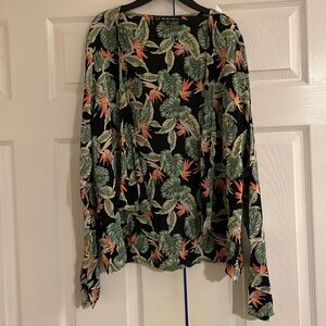 For Love and Lemons tropical long sleeve shirt medium